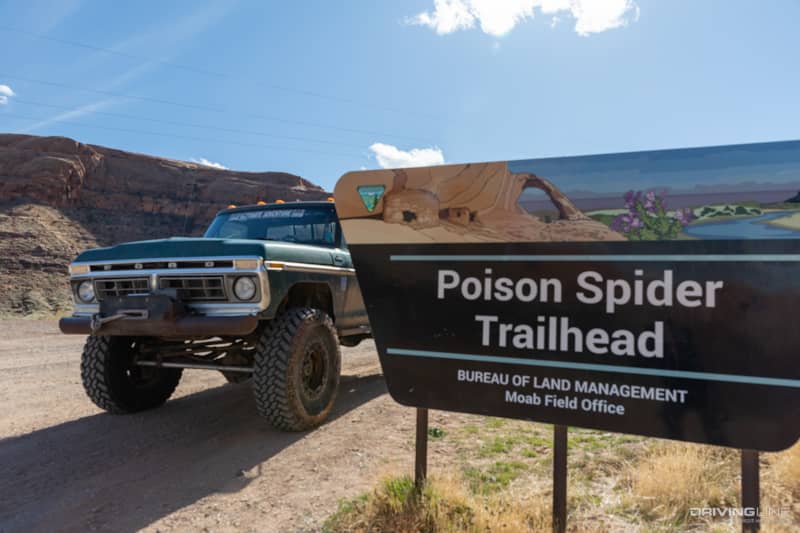 Poison Spider Trailhead in Moab Utah
