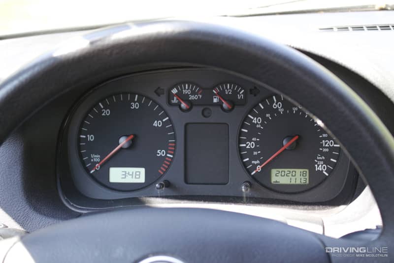 Volkswagen Jetta TDI diesel odometer