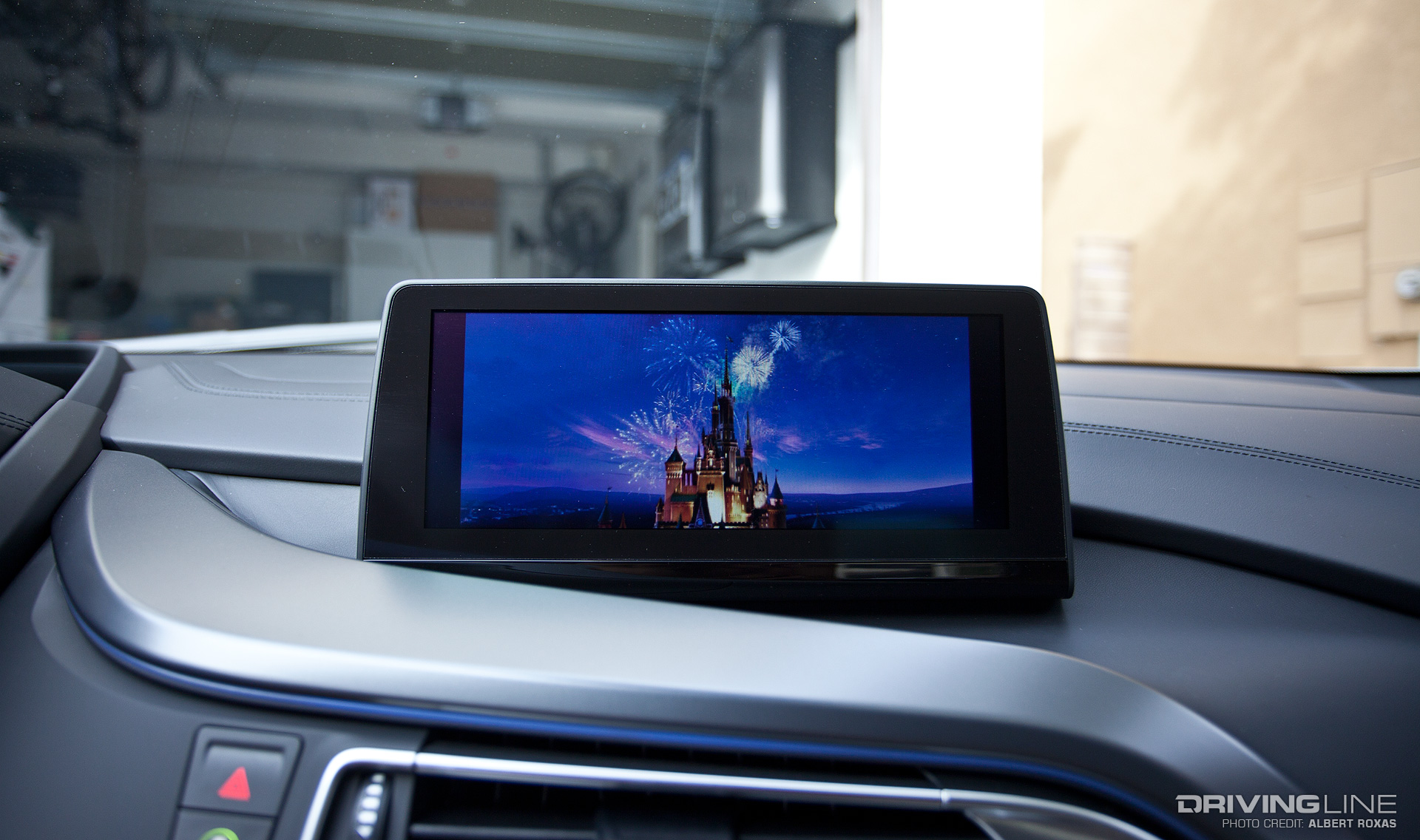 Disney logo castle with fireworks around it on the screen