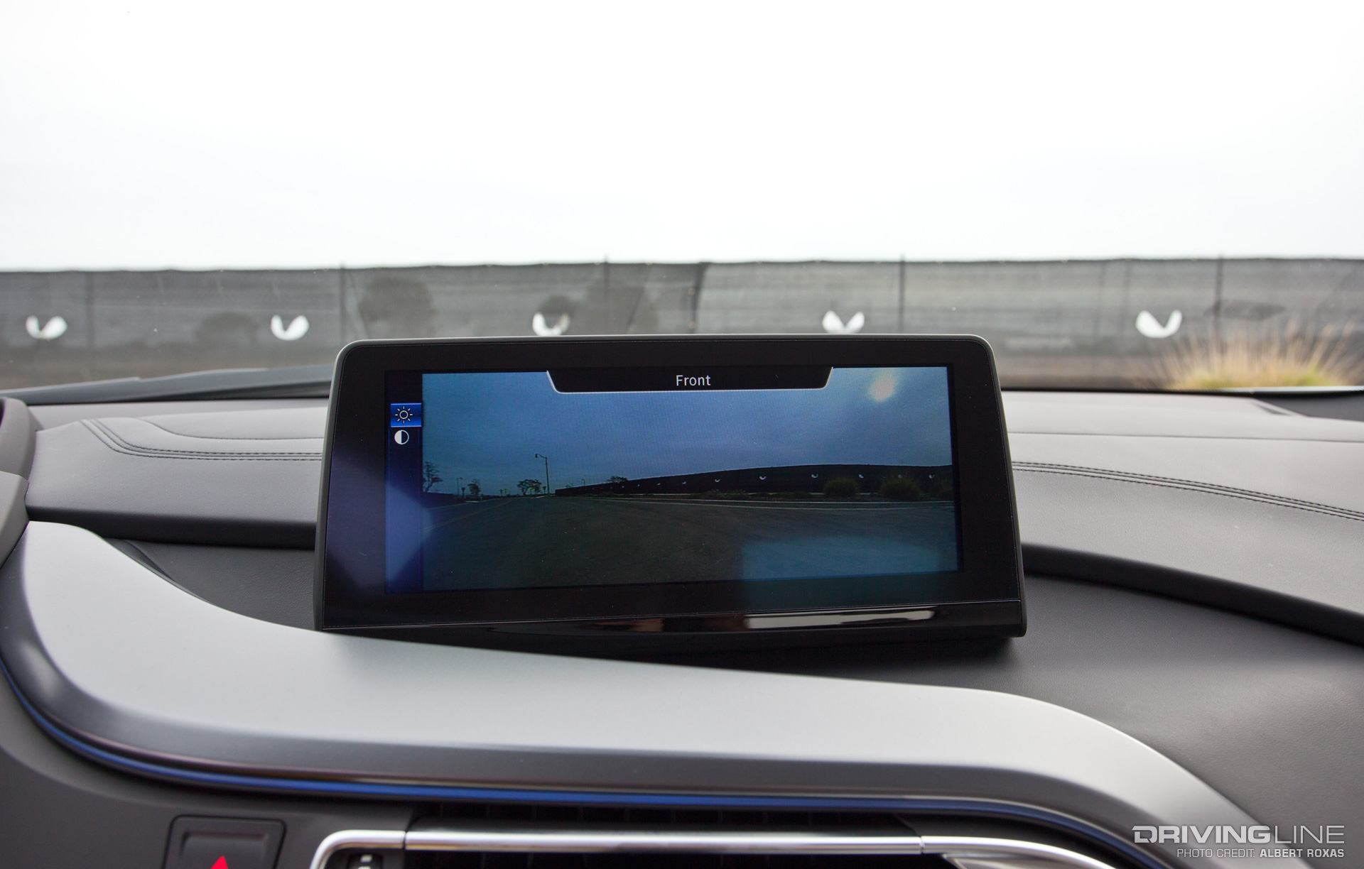 Front camera view on the screen