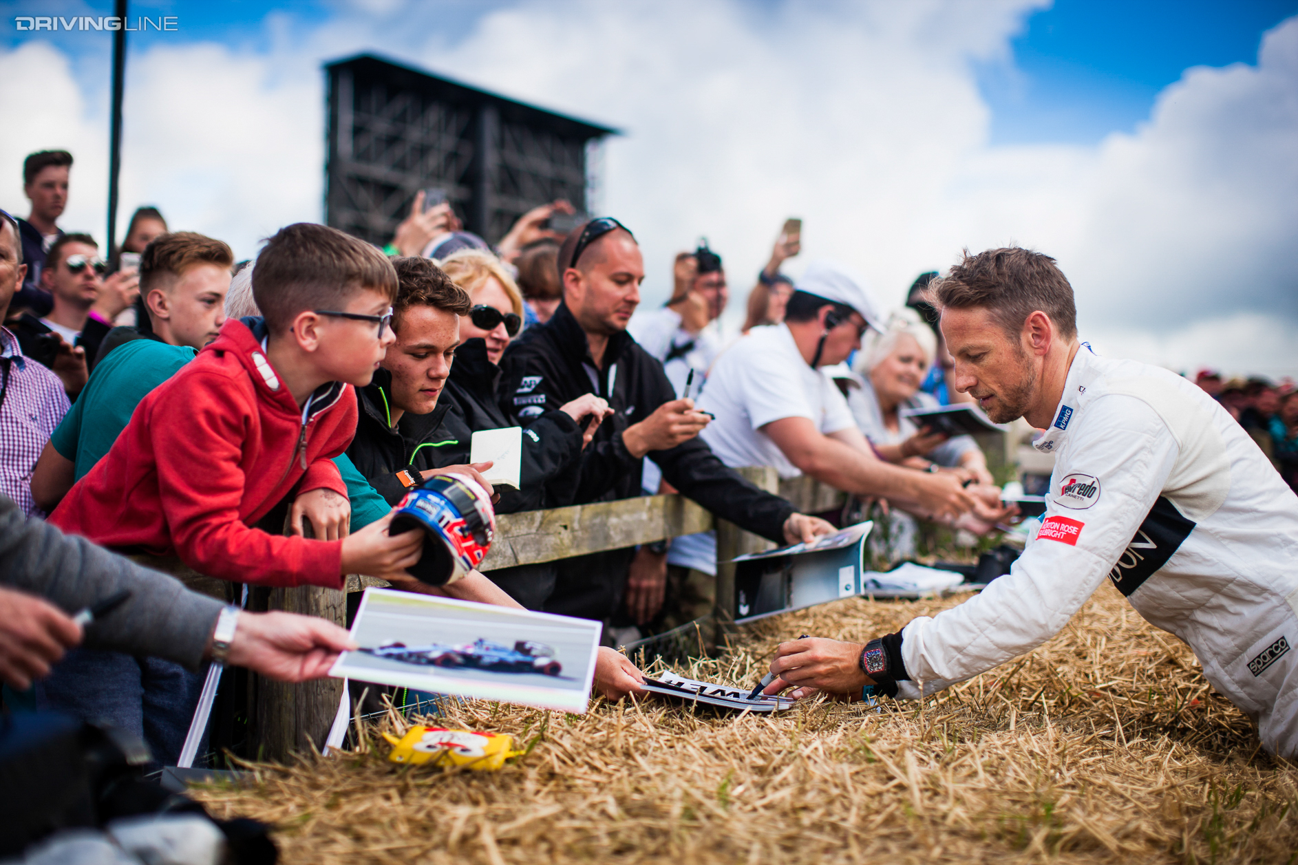 Jenson Button signing autographs