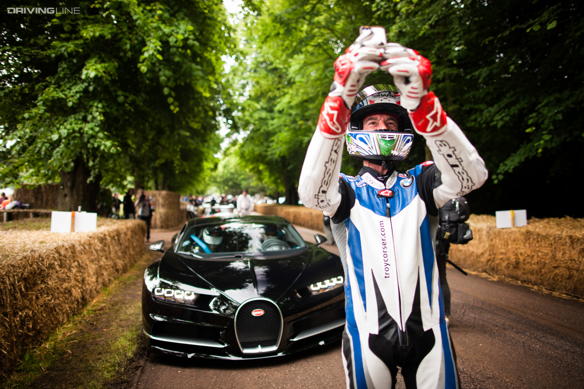 former Superbike World Champion, Troy Corser and the new Bugatti Chiron