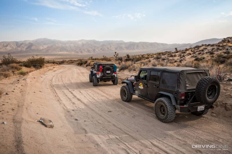 11 jeeps geology tour road joshua tree national park