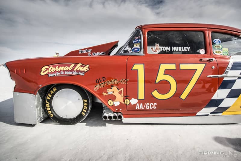 Speedweek 2016 - Tom Hurley 1957 Chevy land speed racer