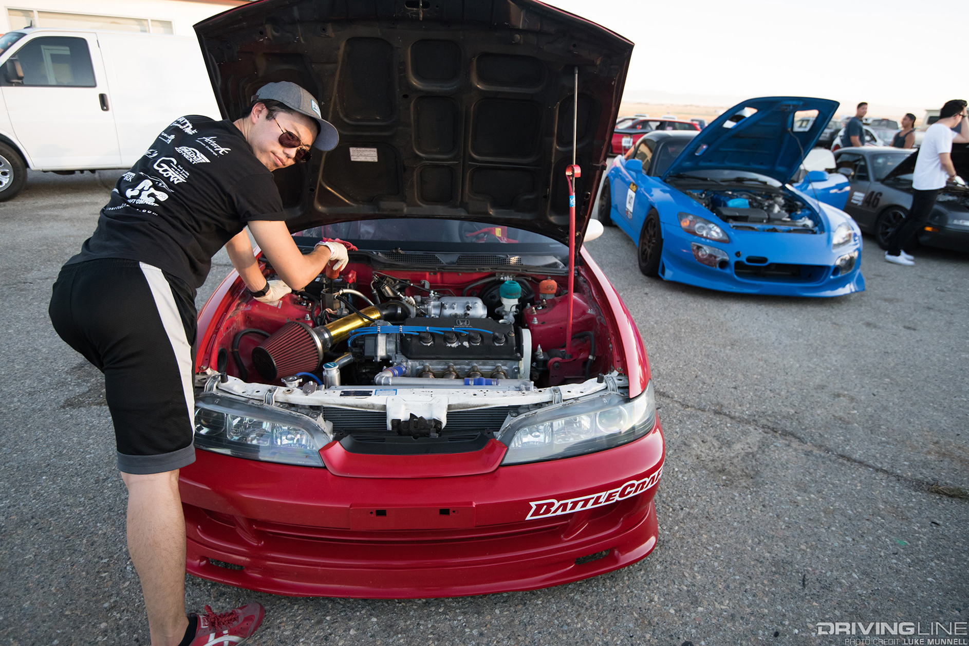 Kristian Wong #166 red NA SOHC-swapped DC2 at VTEC Club