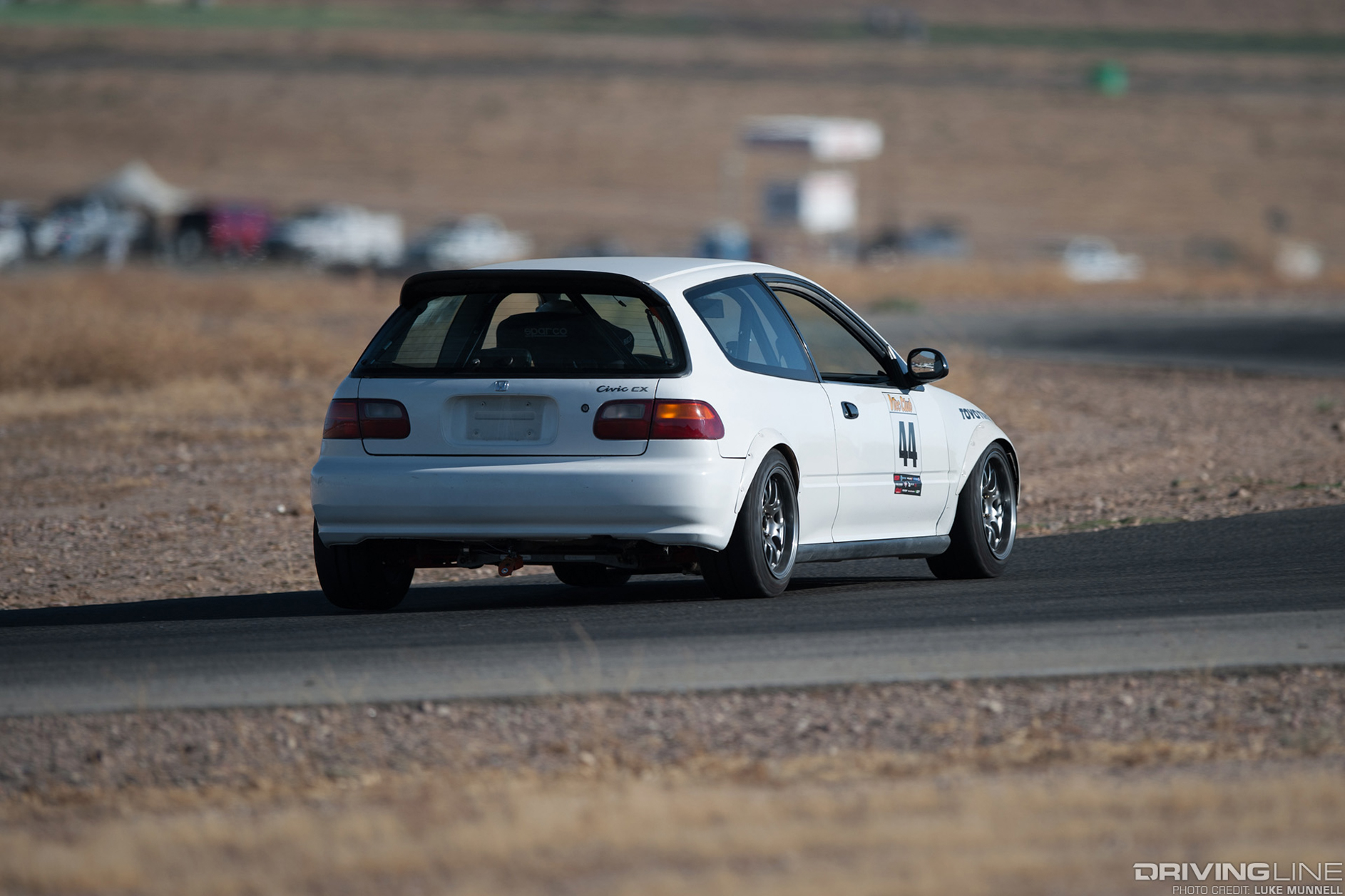 Robert Choo #44 white Civic at VTEC Club