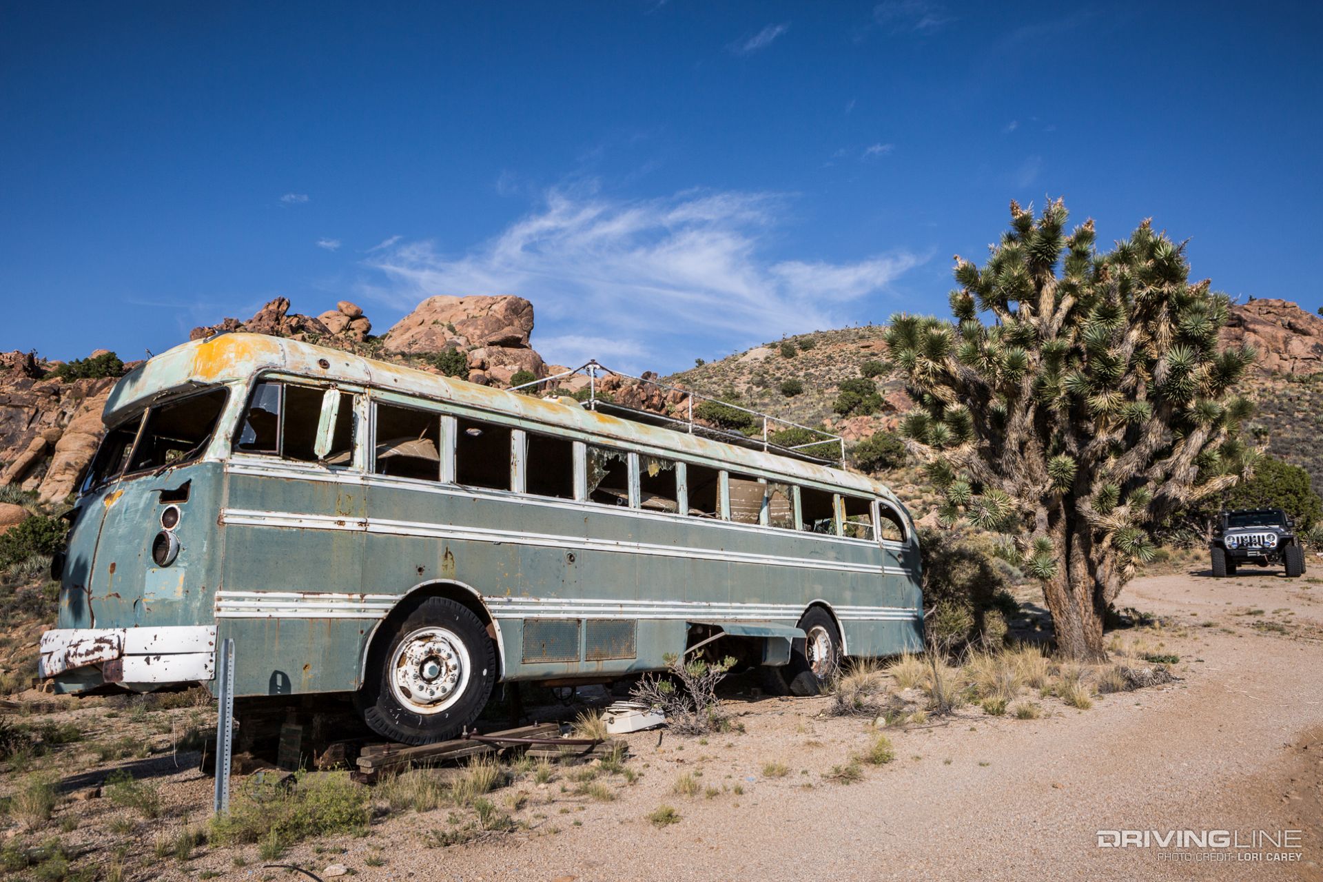 Abandoned Bus - Kessler Peak Trail Off-Road Trail Review - Mojave Desert