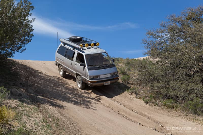 4x4 Toyota Van going downhill