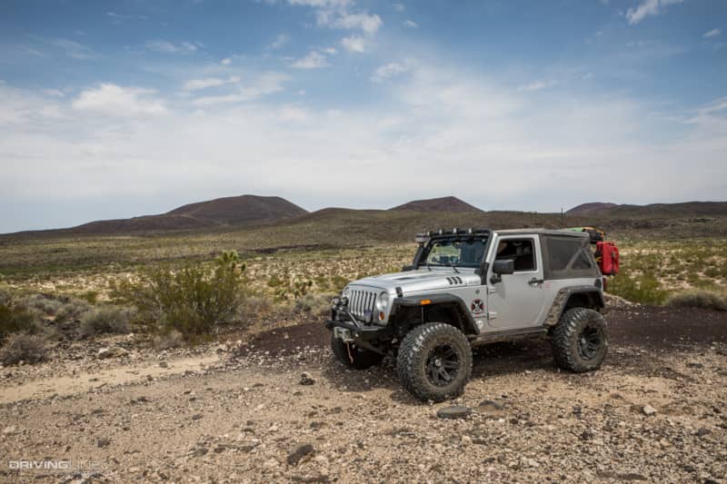 Jeep Wrangler on Aiken Mine Trail