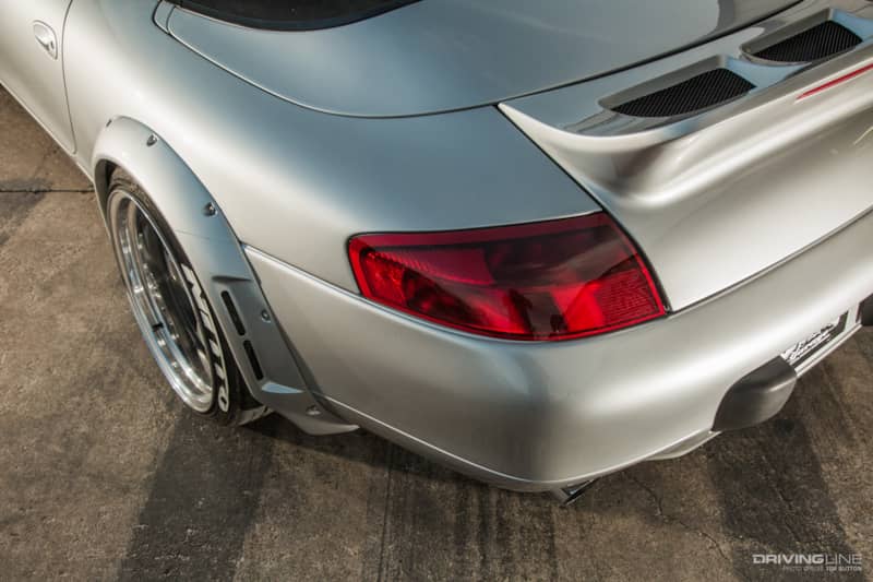 Tail light of the Gas Monkey Garage LS-Swapped Porsche 996