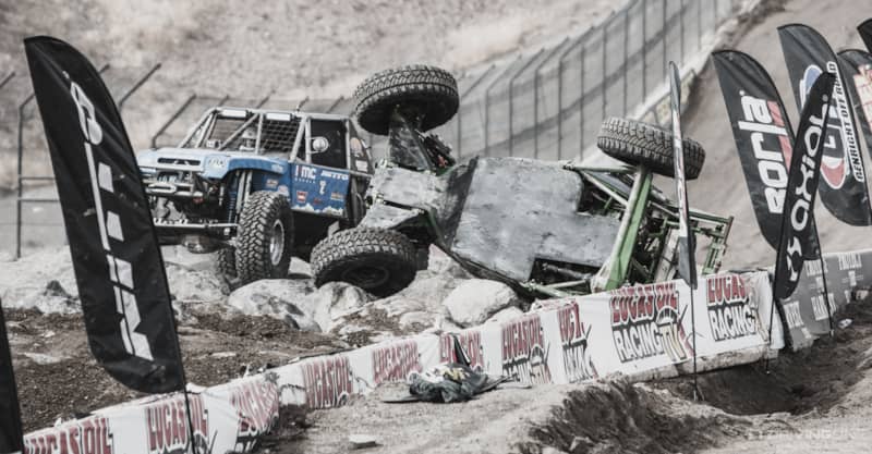 Jeff McCollough Rollover at Ultra4 National Championships 2016
