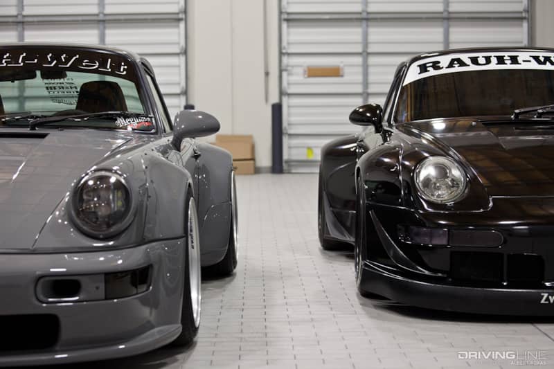RWB shop two porsches
