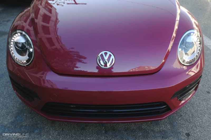 #PinkBeetle hood and LED headlights