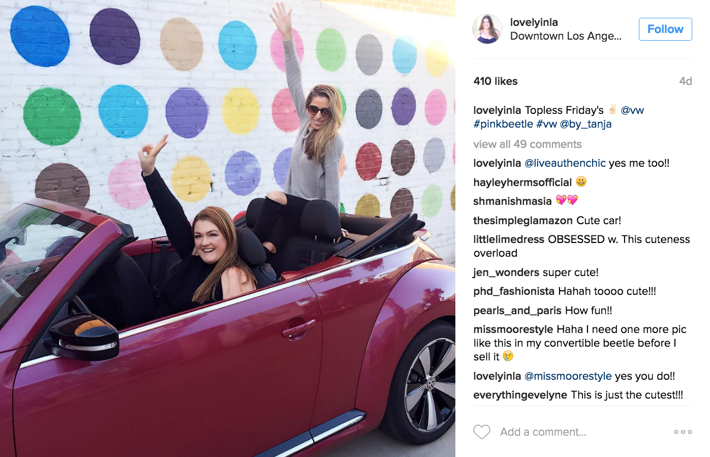 @lovelyinla #pinkbeetle ig