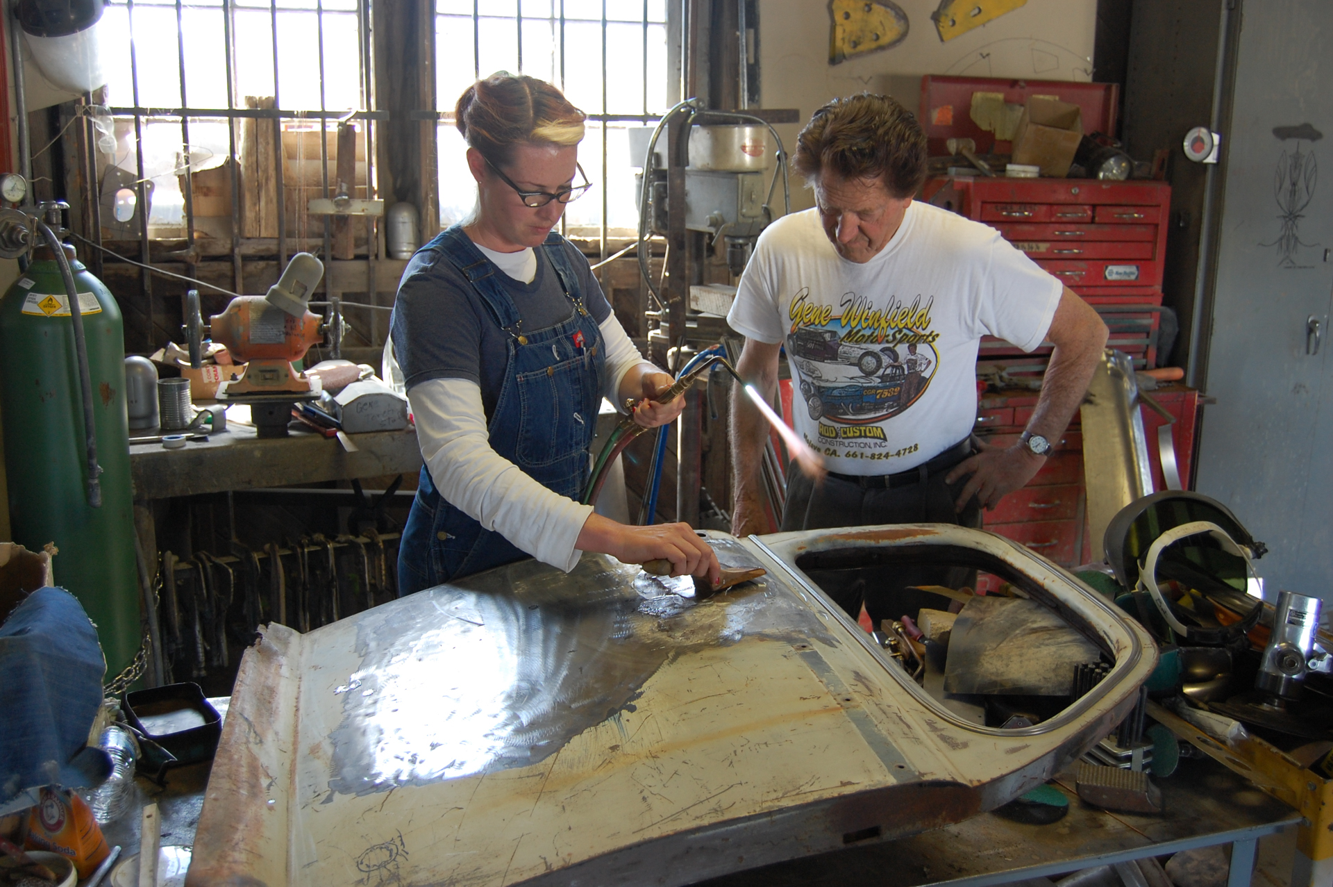 Kristin Cline and legend Gene Winfield