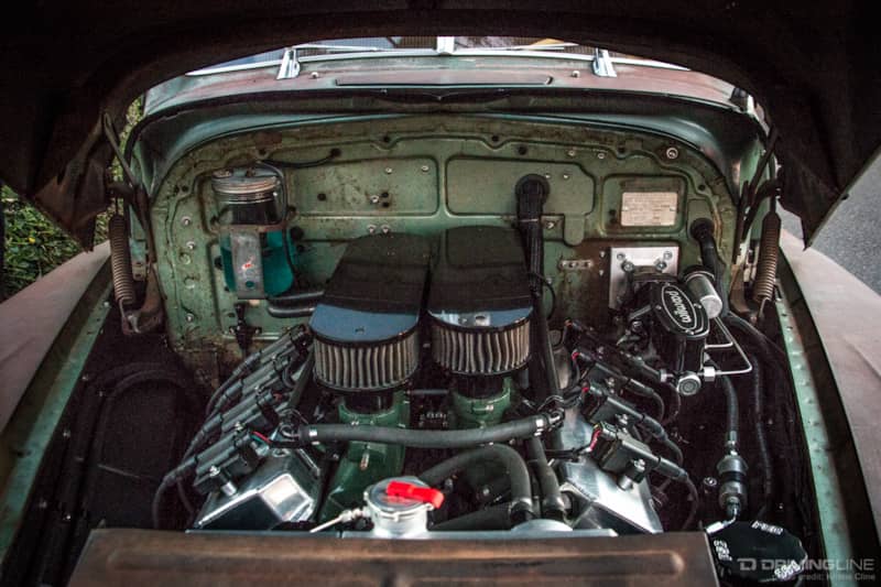 Big Block engine in an old car