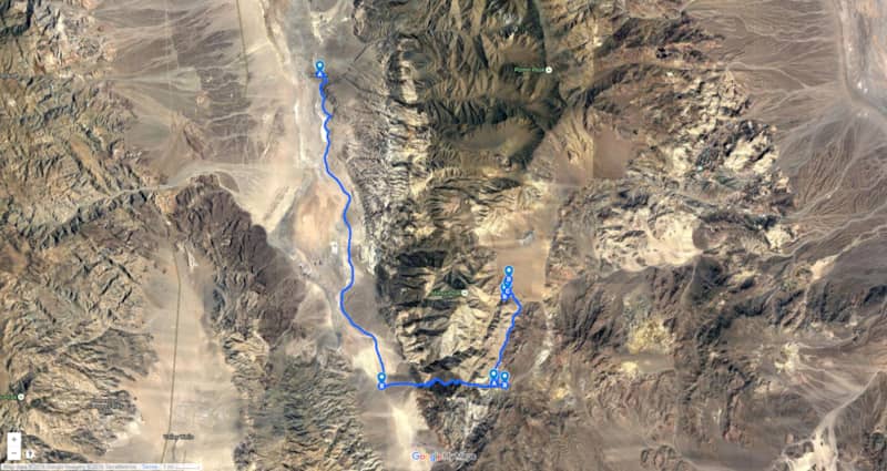 Goler Wash Map -  Off-Road Trail Review