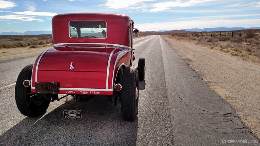 1932 Ford 5-window hot rod road trip
