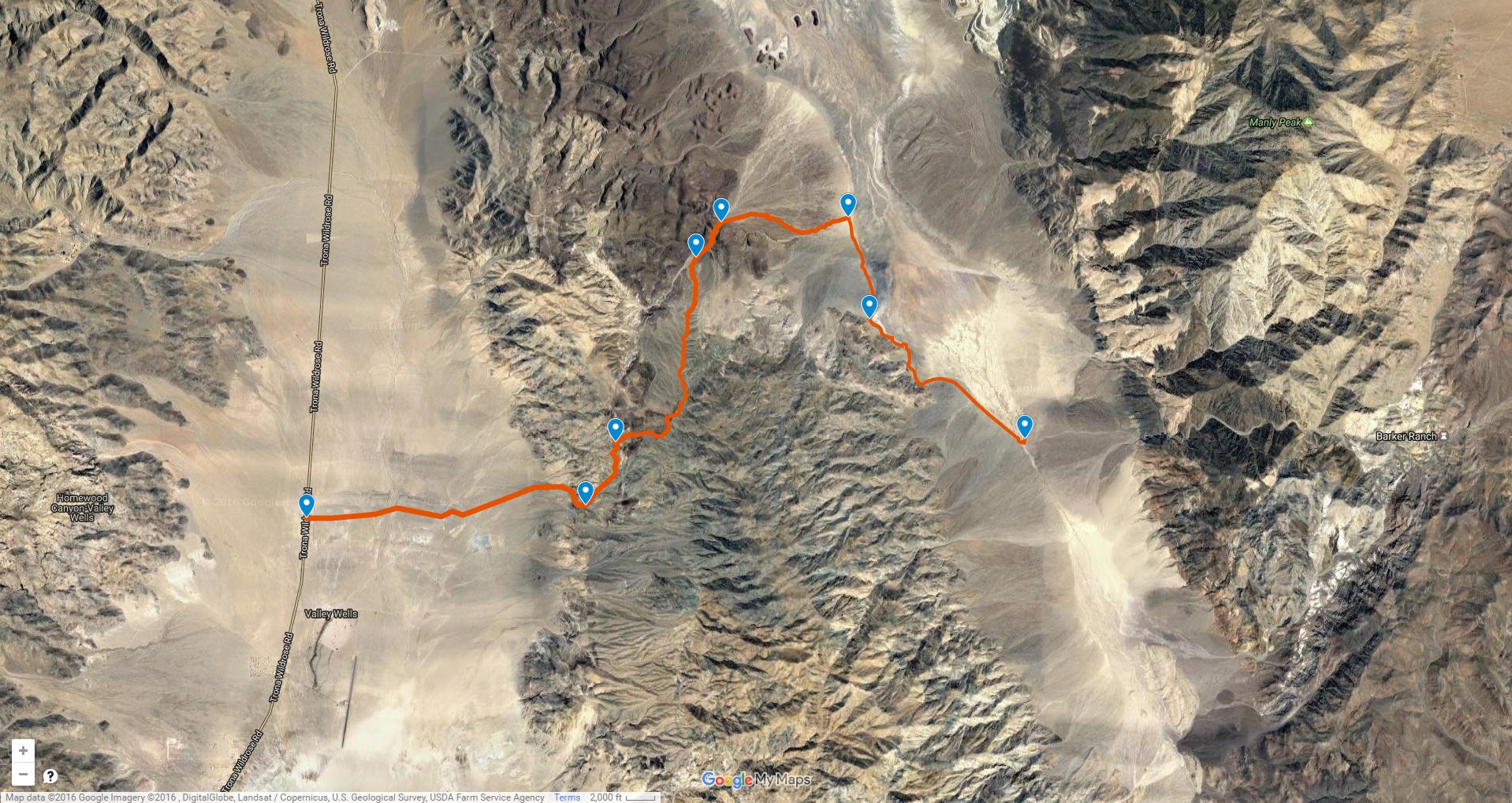 Slate Range Trail Map