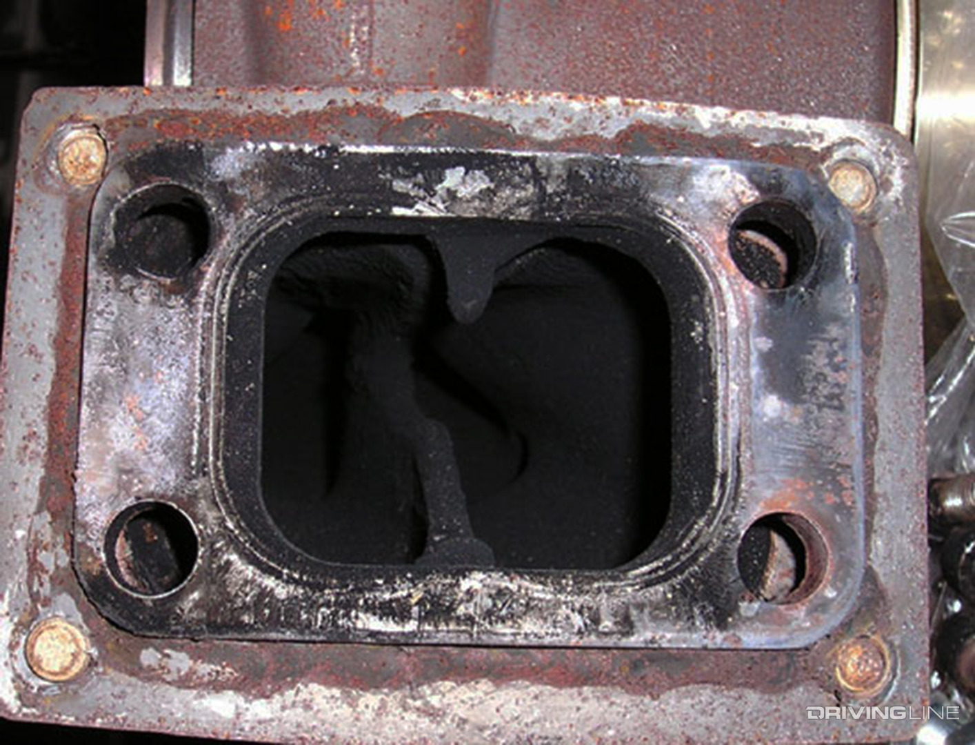 Melted Turbine inlet Flange