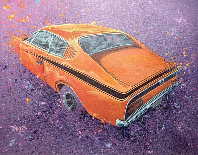 Dino Halcrow - classic Dodge Charger canvas painting
