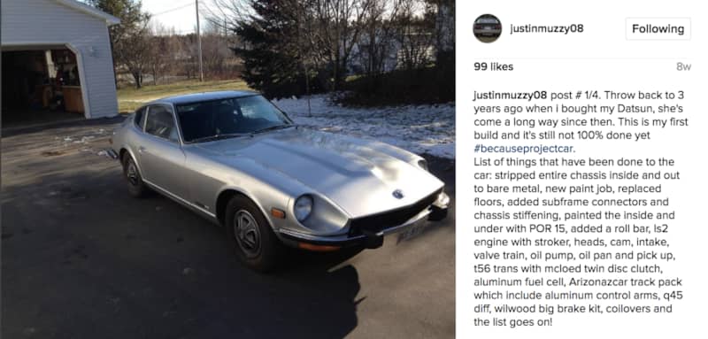 Throwback to stock 1974 Datsun