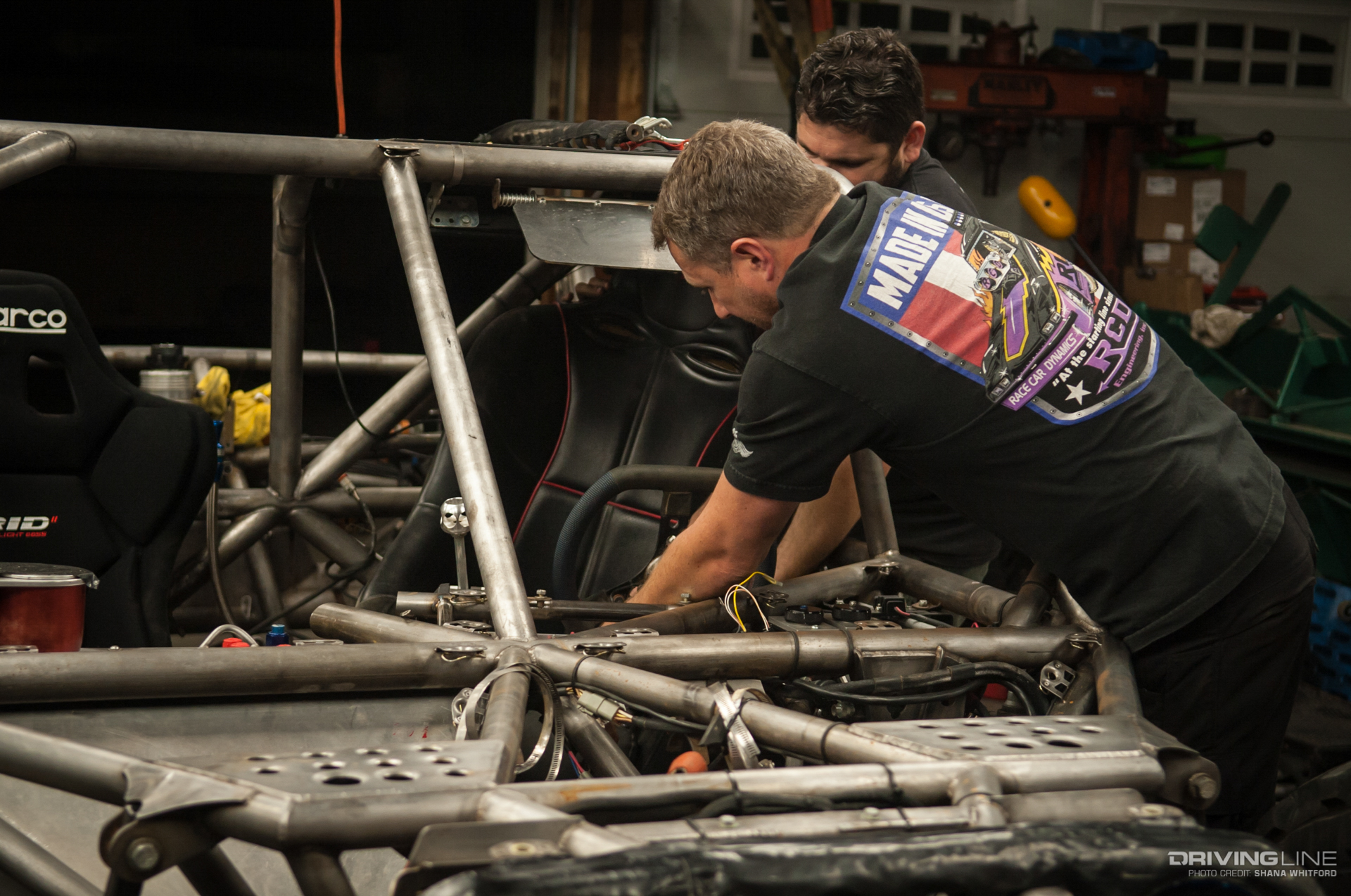 Jason Scherer working on Ultra4 chassis