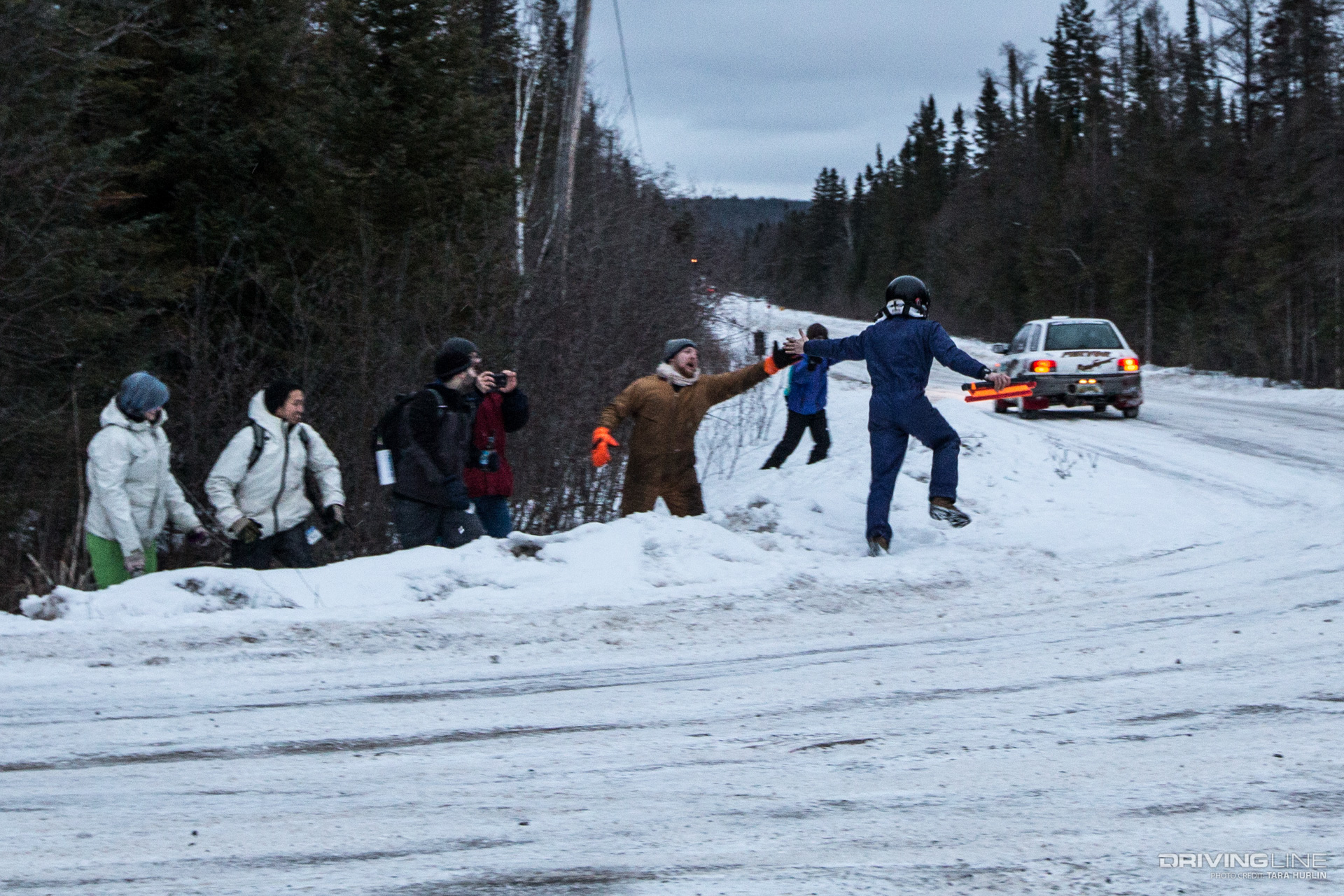 2017 Rally America Sno*Drift – Co-Driver with Fans