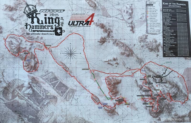 2015 King of The Hammers Course Map
