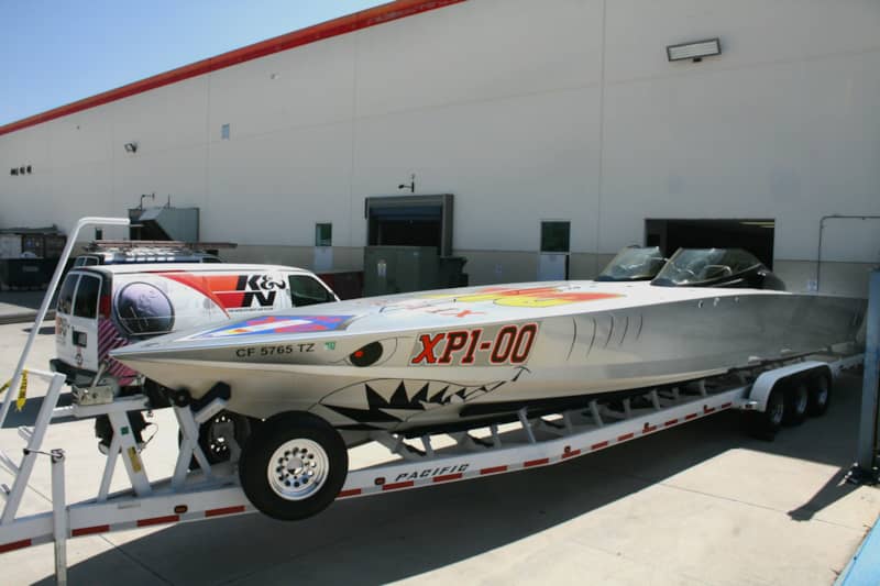 twin LS-powered boat