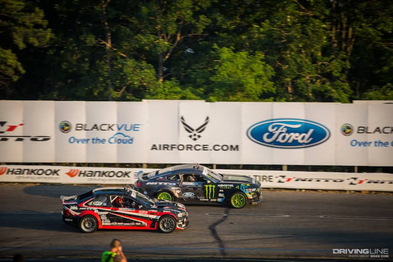 Alex Heilbrunn and Vaughn Gittin Jr. at Wall Speedway