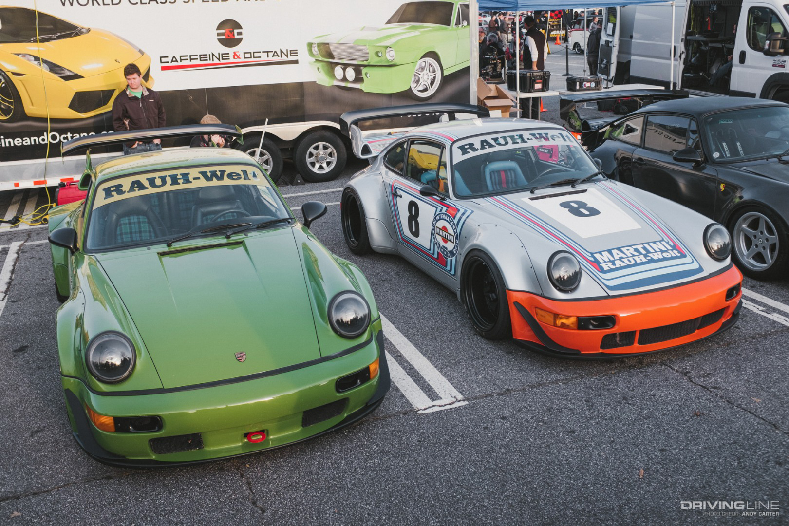 RWB Porsches at Caffeine and Octane