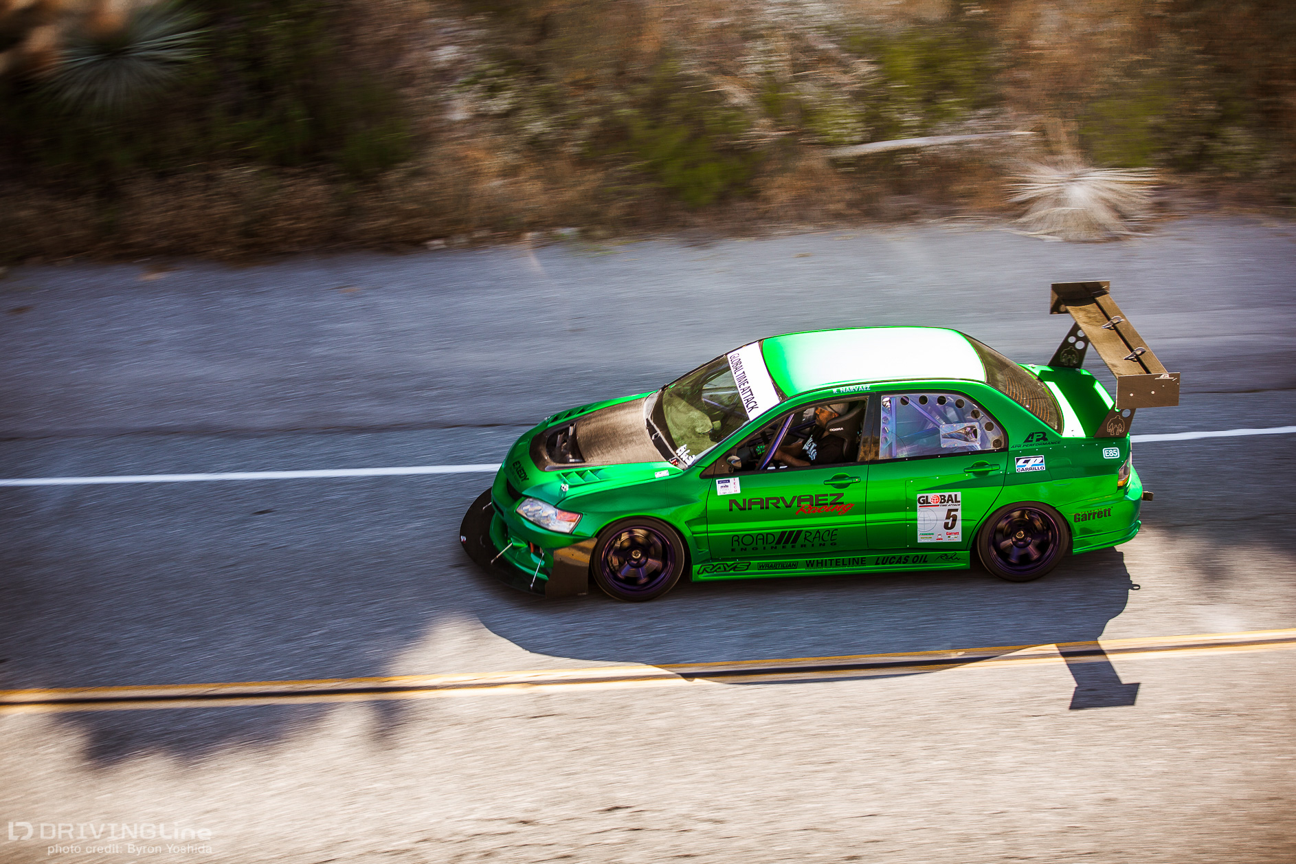 Roy Narvaez's Global Time Attack Mitsubishi Hulk Evo 8 racing