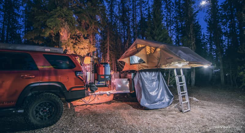 4Runner packing with roof top tent