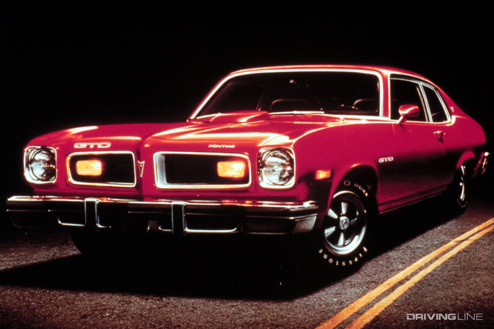 Red 1974 Pontiac GTO