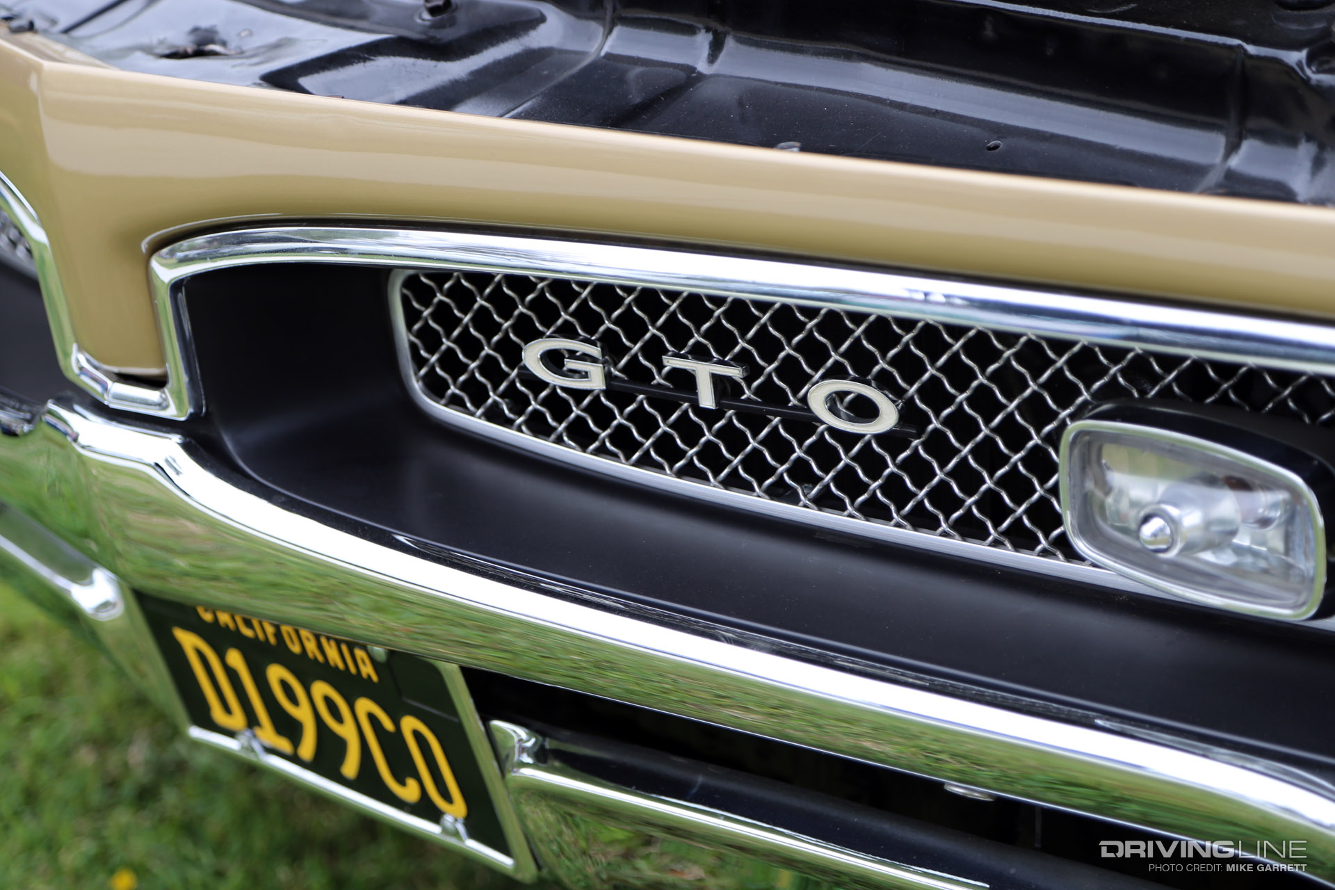 Front grille of an old Pontiac GTO