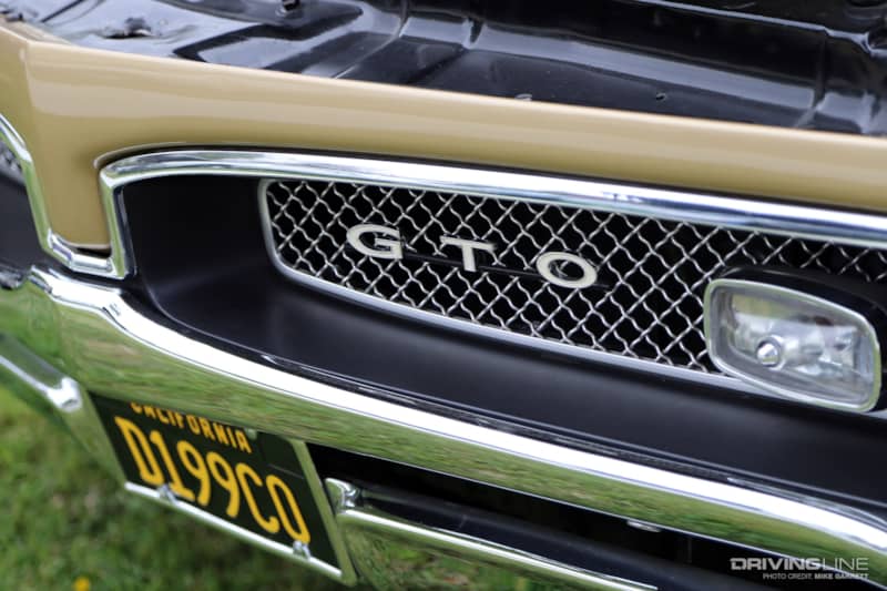 Front grille of an old Pontiac GTO