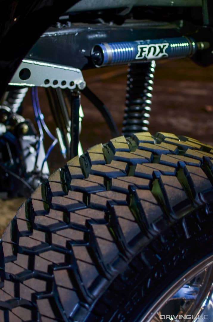 Chris' custom suspension shines in the wheel wells