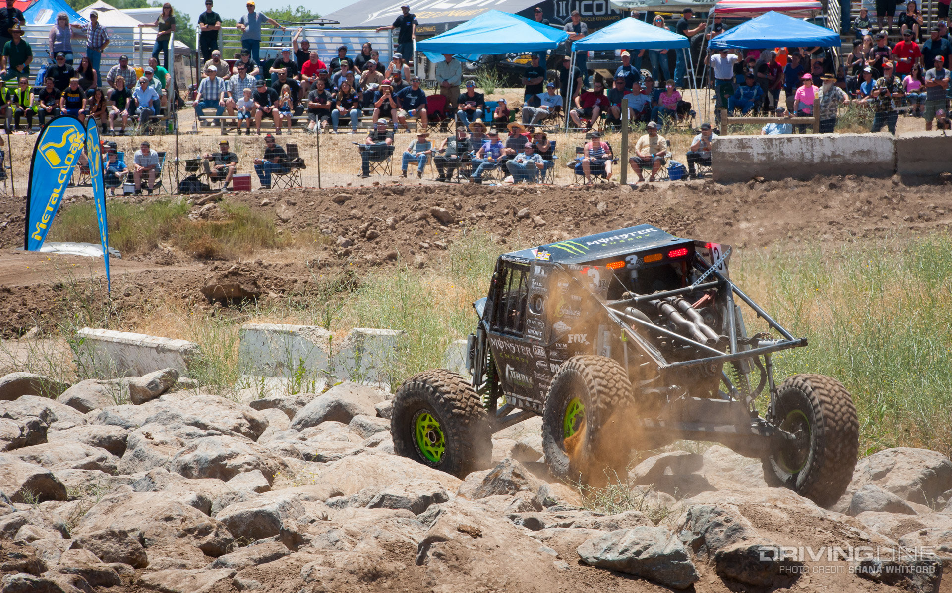 Wayland flexing through the rock section