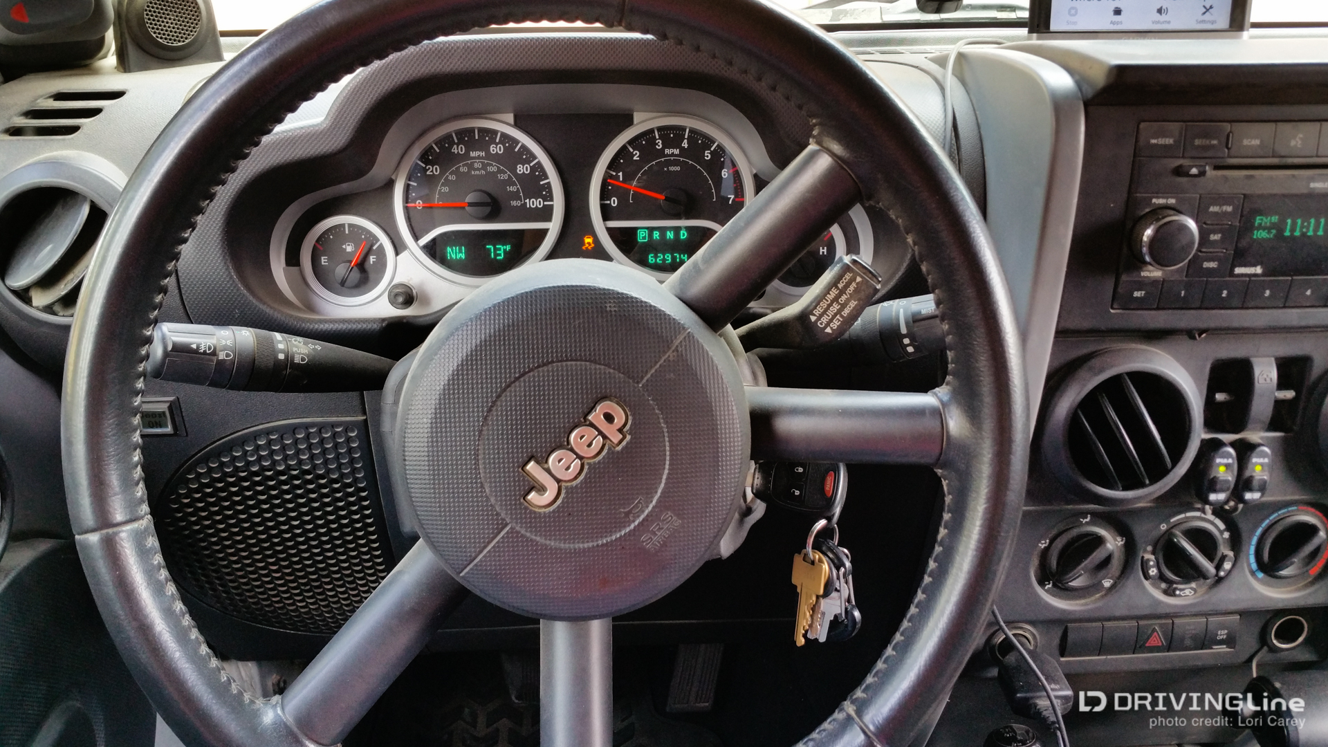 001 jeep steering offcenter