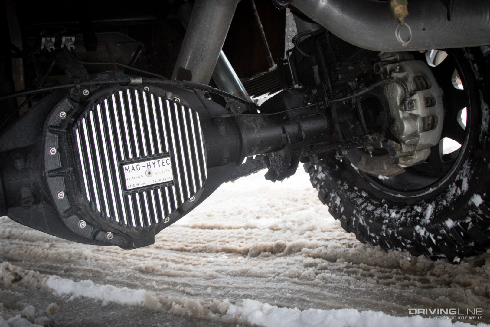 The rear axle on Truck Norris