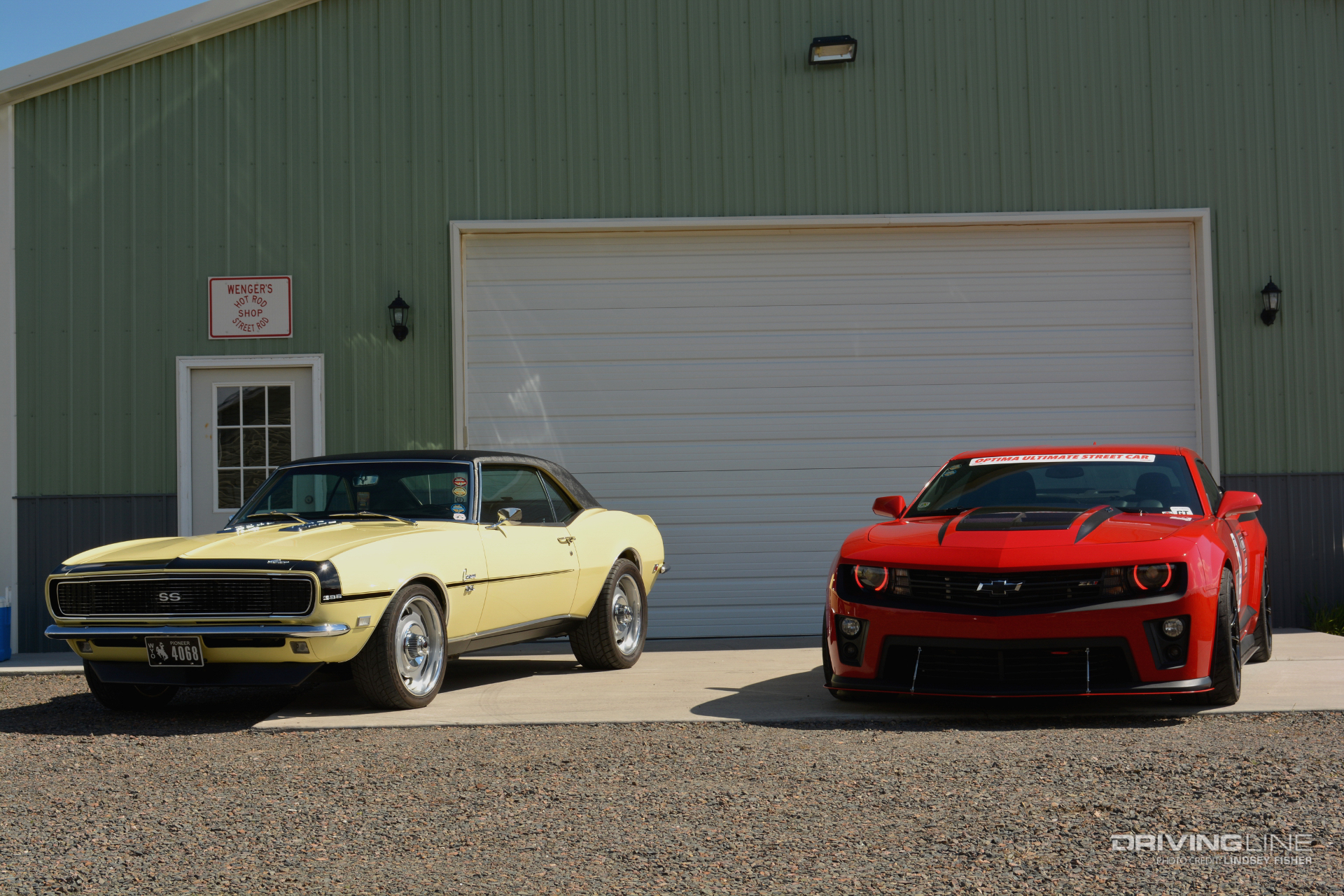 1st and 5th Gen Camaros side by side
