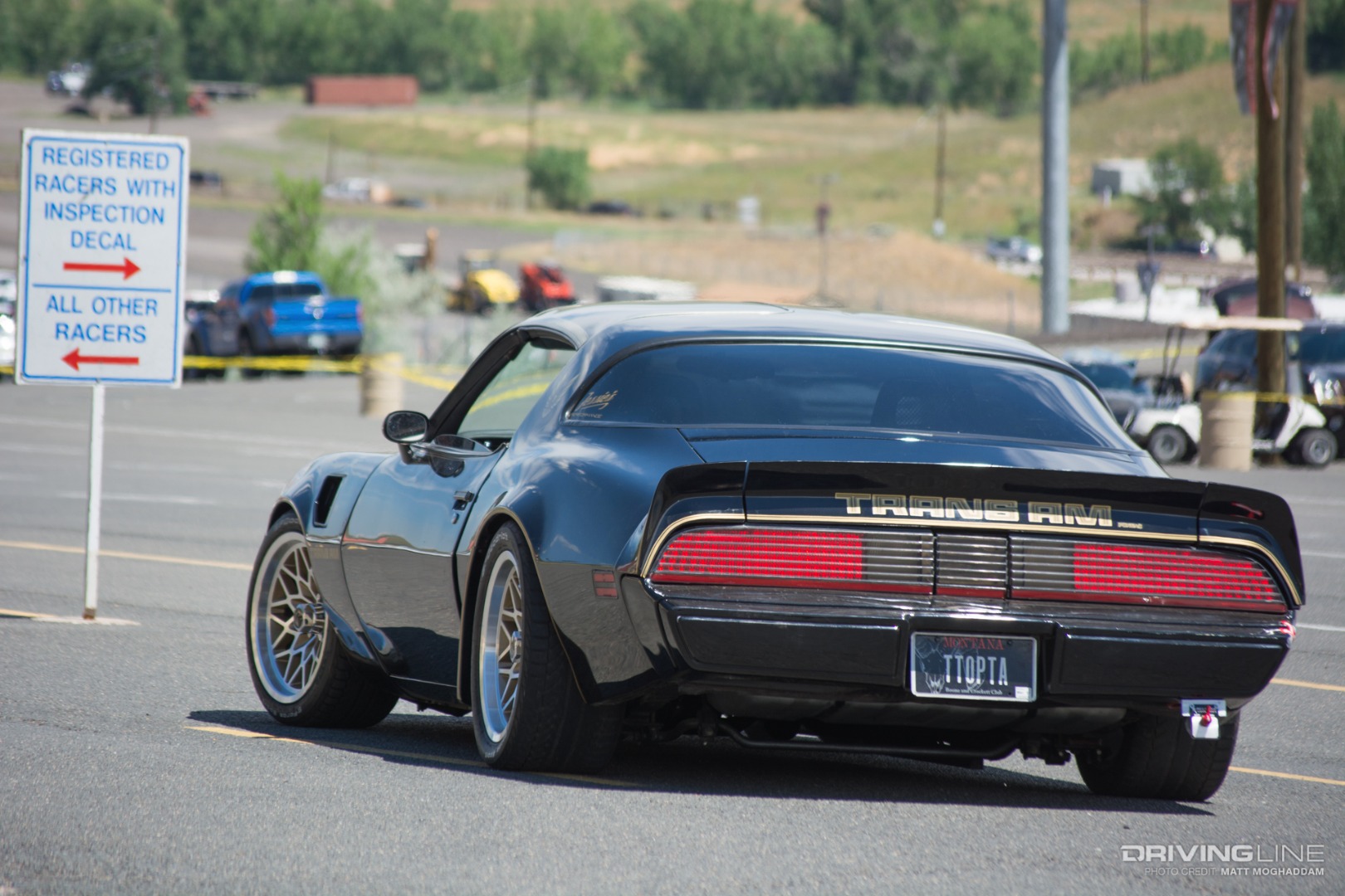 An old Trans Am lines up in tech