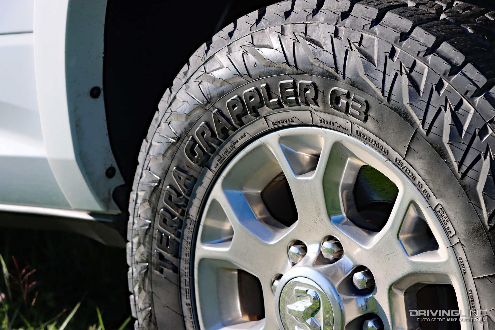 Nitto Terra Grappler G3 A/T tires on stock RAM 3500 wheels