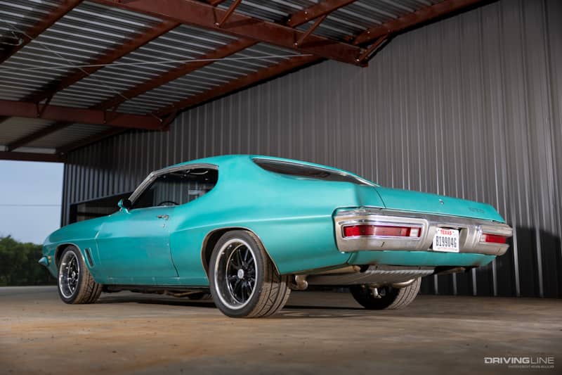 Rear of Cynthia Pierce's '72 Pontiac GTO