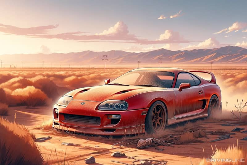 Mk4 Supra Sitting in a Field