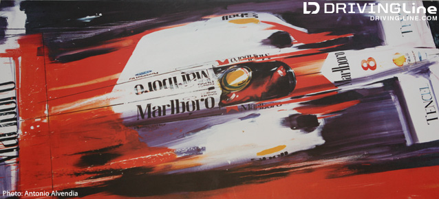 Ayrton Senna F1 Formula One painting by Camilo Pardo designer