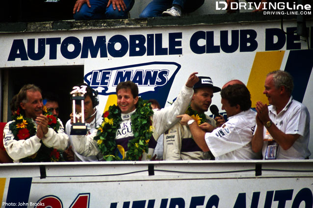 Martin Brundle win LeMans podium Le Mans