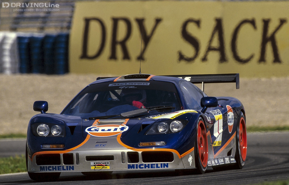 Gulf sponsored F1 GTR of Ray Bellm and Mauricio Sandro, 1995 Jerez 4 Hours Winner