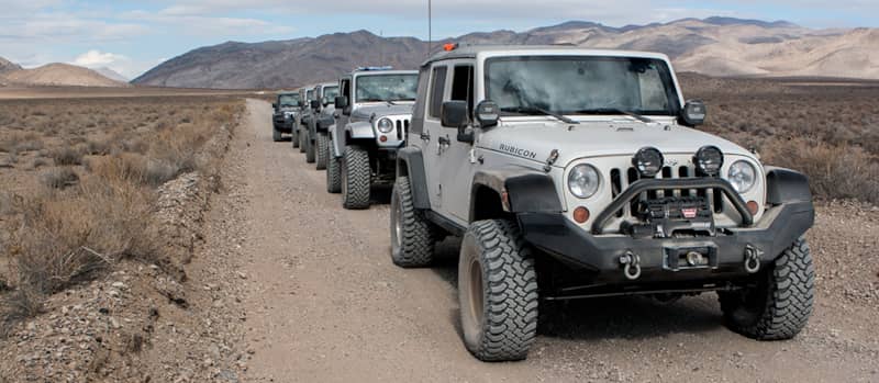 Jeeps in Death Valley